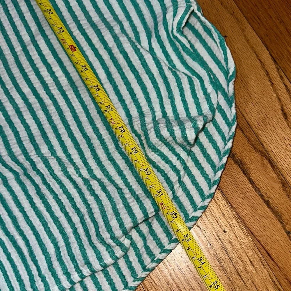 Universal Thread Teal And White Striped Cover Up - image 3
